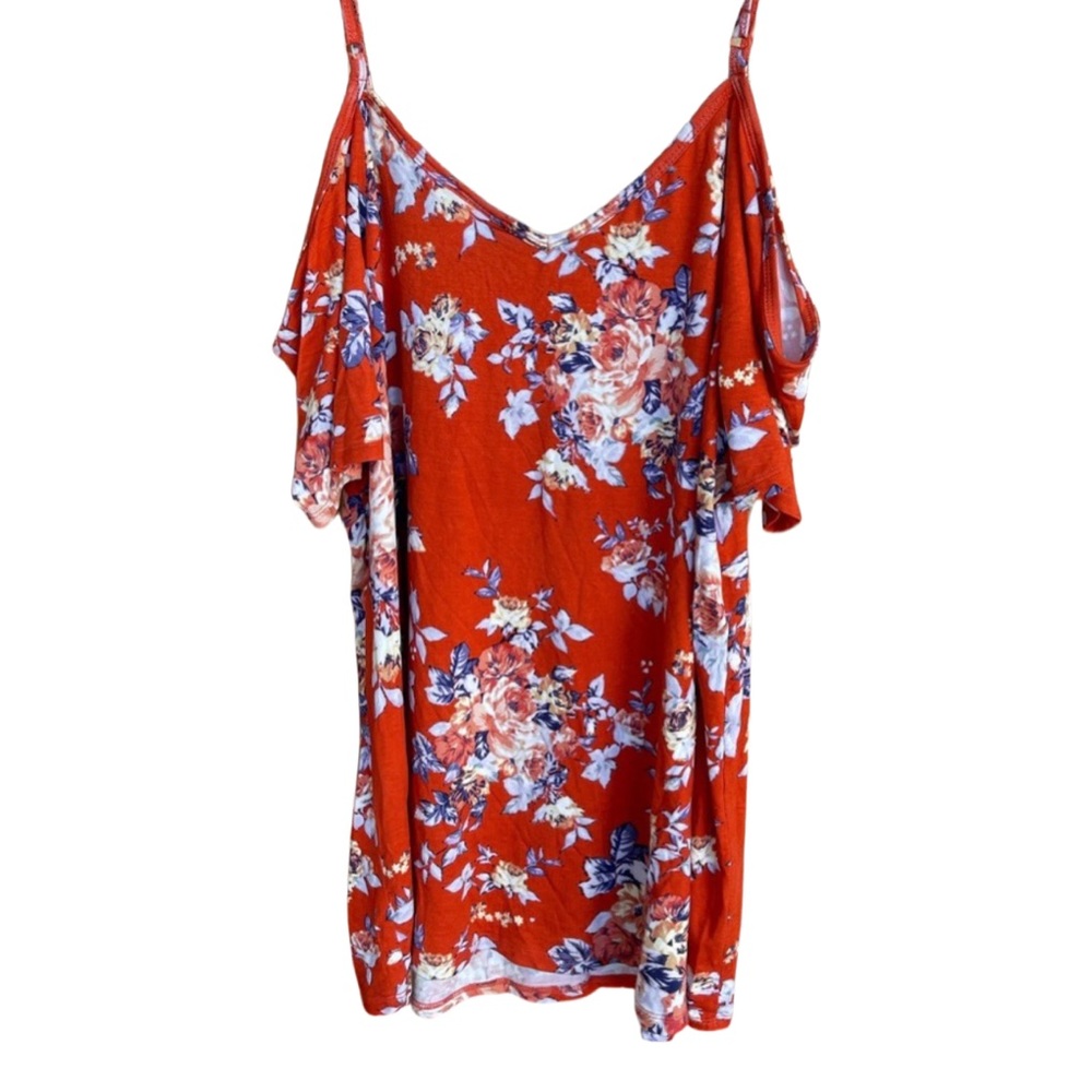 Floral Cold-Shoulder Tank - Picture 4 of 8